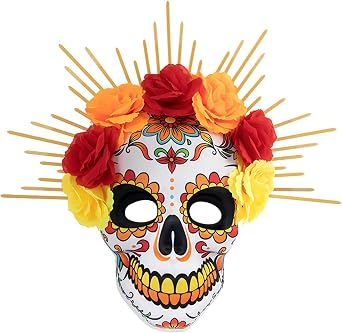 KIPETTO Mardi Gras Mask Venetian Party Mask Sugar Skull Masquerade Masks for Halloween Cosplay Mexican Masquerade Party