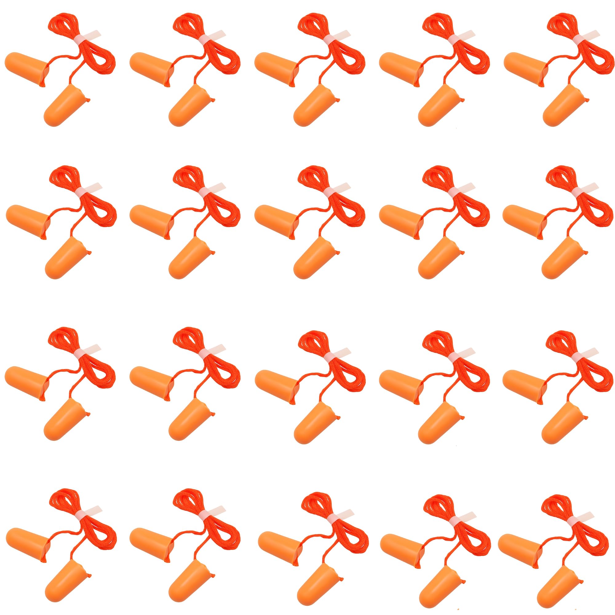 Ear Plugs Corded, Extra Soft, Reusable Earbuds Noise Cancellation, Soundproof Earplug Use For Underwater, Meditation, Study, Flight Travel,Sleeping Sound Block Up To 29 Decibel (ORANGE, PACK OF 20)-image-32