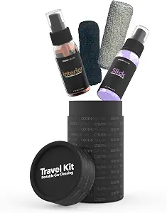 Couth Travel Kit - Car Cleaning Bundle with Interior Cleaner, Detailer, Ceramic Spray, Microfiber Towels