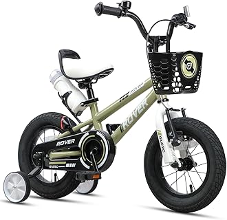 Glerc Rover Kids Bike, 12-18 Inch Boys Bike for 2-9 Years Old Children, Kids Bicycle with Water Bottle & Basket & Training Wheels, Multiple Colors