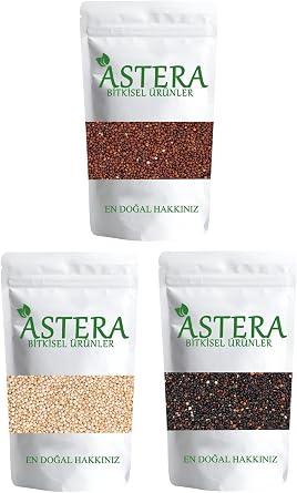 ASTERA 250 Gr Kırmızı Kinoa + 250 Gr Siyah Kinoa + 250 Gr Beyaz Kinoa