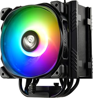 Enermax ETS-T50 Axe Addressable RGB CPU Air Cooler 230W+ TDP for Intel/AMD Univeral Socket 5 Direct Contact Heat Pipes 120mm PWM Fan Black: ETS-T50-BK-ARGB
