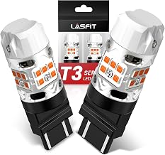 LASFIT 4257 4257NA LED Bulb Built In Resistor Front Turn Signal Light for Ford Maverick Accessories XL XLT Lariat Ford F-150 F-250/F-350/F-450 Super Duty CANBUS Error Free Amber Parking Light(2pcs)