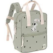 Lassig Unisex Kids Happy Prints Luggage - childrens luggage pack of 1, Olive, 28cm, Childrens backpack with chest strap