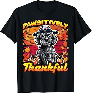 Portuguese Water Dog Scarf Pilgrim Happy Thanksgiving T-Shirt