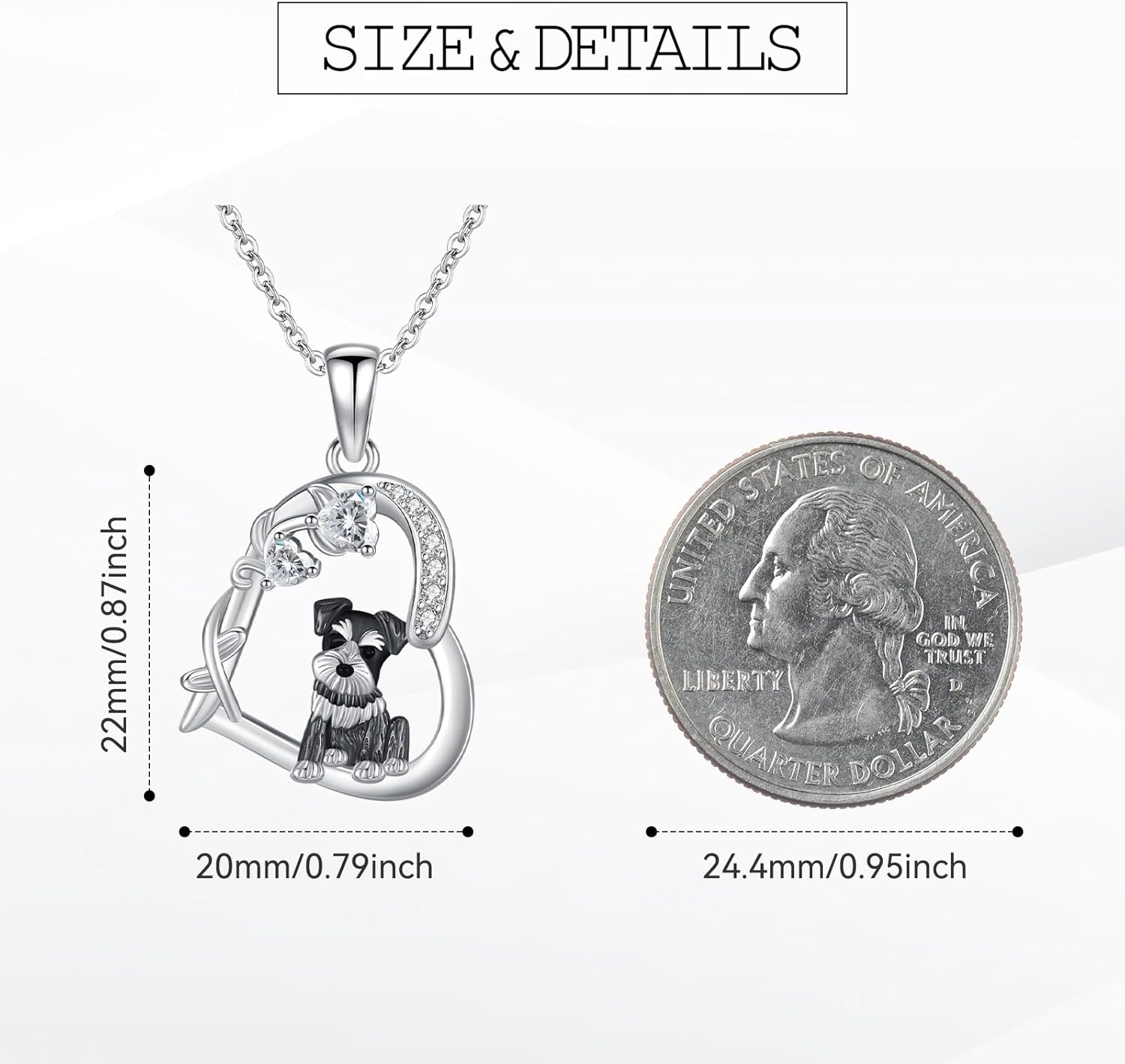 Heart Animal Necklace 925 Sterling Silver Cute Animal Pendant Jewelry Birthday Gifts for Women Girlfriend Mom Animal Lovers - Image 2