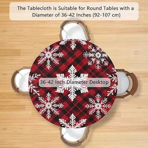 Vista 296 de Pardick Mantel redondo ajustable con diseño de flores de arte en acuarela con mantel elástico, mantel elástico redondo, impermeable, lavable, se