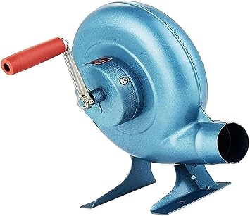 Hand Crank Blacksmith Forge Blower - Iron Gear Popcorn Fan Manual Fan, Cooking Manual BBQ Air Blower, Centrifugal Barbecues Blower, Metal Fan Blade, for Outdoor Cooking Picnic Hiking Tool350W