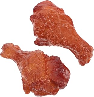 2pcs Lifelike Fake Chicken Leg Models Realistic Texture Artificial Food Props for Hotel Restaurant Decoration Photography Display