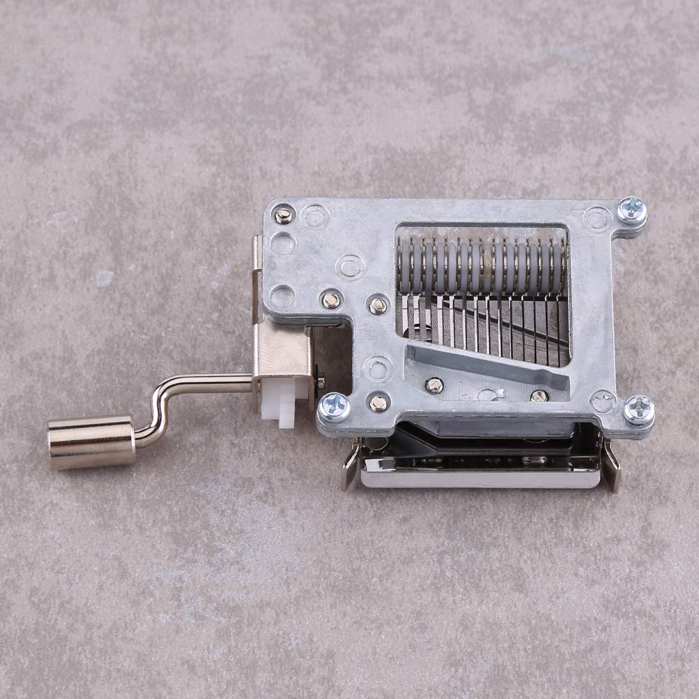 Bewinner DIY Music Box Kit 15 Note Tape Hand Crank Music Box Movement + Hole Puncher + 20 Papar Tapes,DIY Make Your Own Music Box Tool Kit