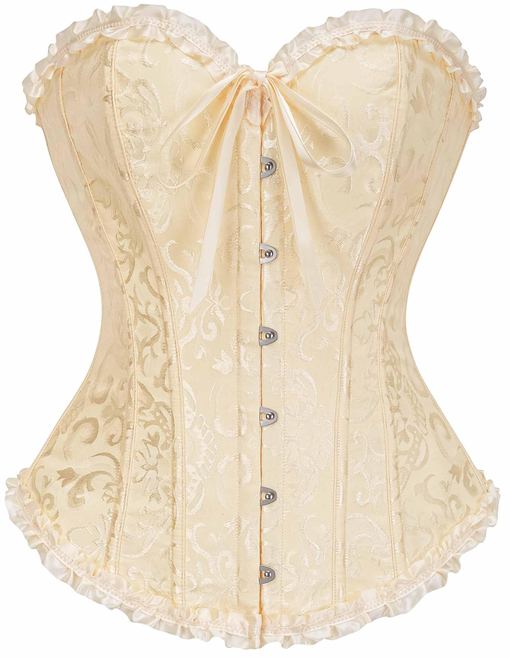 SZIVYSHI Corset Tops for Women, Bustier Shapewear Lingerie, Lace Waist Push Up Bodysuit — view 11