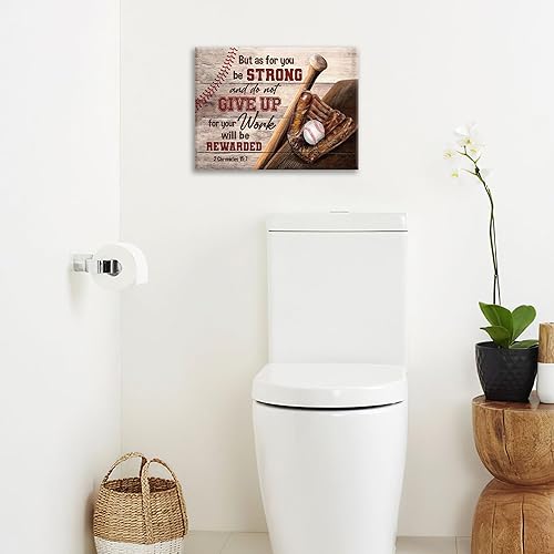 Miniatura 7 de Arte de pared de béisbol cristiano, decoración de habitación de niños, impresiones en lienzo deportivas, pinturas inspiradoras con citas