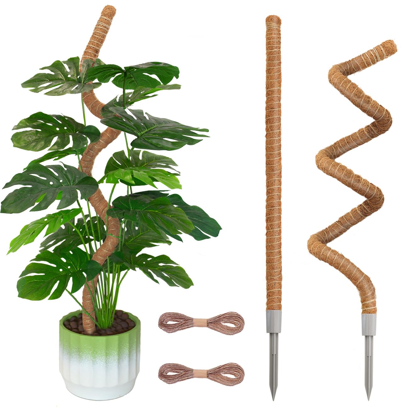 ミ*ミ様 MOSS STICK U5 154cm ミ*ミ様 MOSS STICK U5 154cm 1PC Moss Pole Bendable Plant