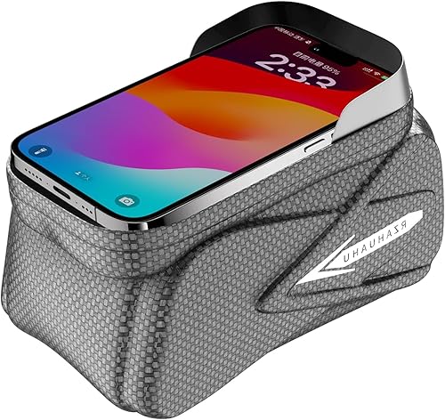 ASKGO Bolsa de bicicleta impermeable, soporte para teléfono