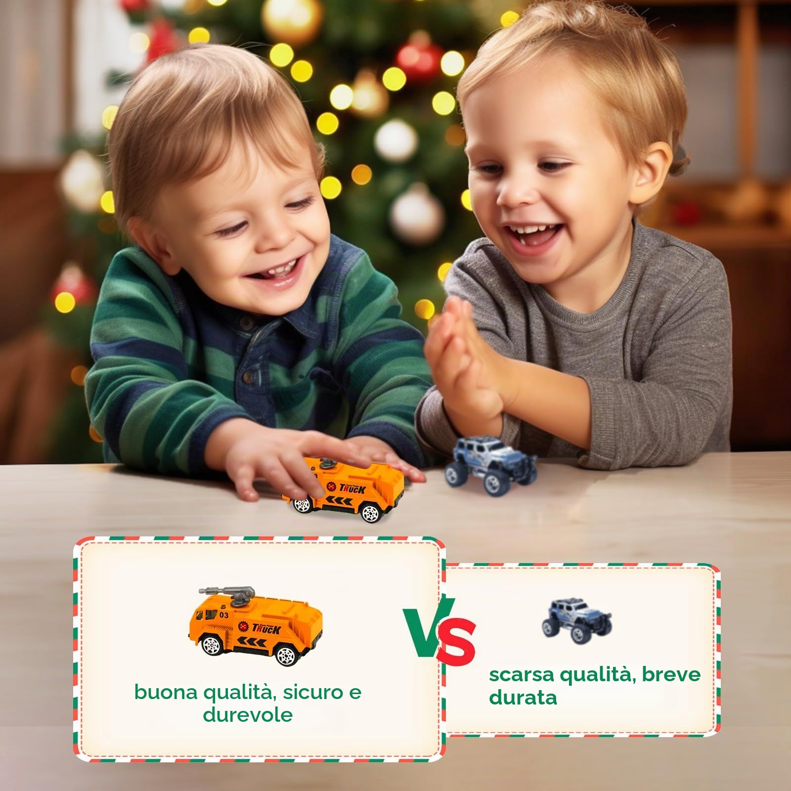 Goffii Calendario Avvento Macchinine 2023, Regalo Bambino 2 3 4 5 6 Anni Macchinine per Bambini 3-6 Anni Giocattoli Bambino 3-6 Anni Calendario Dell'avvento 2023 Cars Macchinine Regalo Bambina 3-6