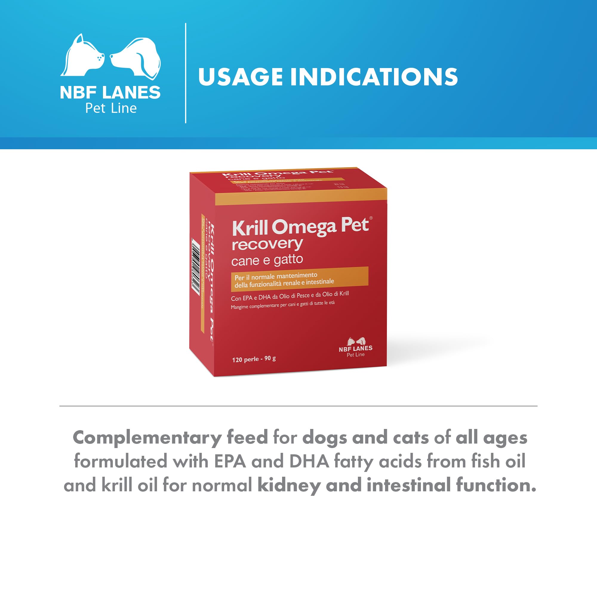 N.b.f. Lanes Krill Omega Pet Recovery 120 Perle