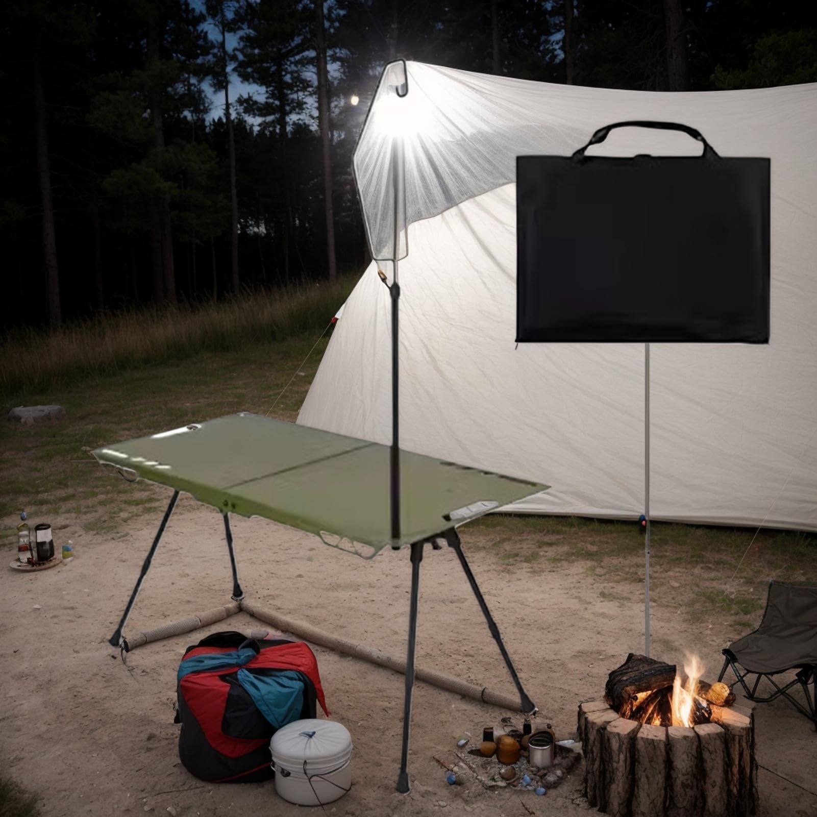 Wyposażenie Kempingowe Składany Przenośny Wytrzymały Stół | Stolik grillowy na świeżym powietrzu Na zewnątrz, na plażę, taras, podwórko, balkon, ogród, tailgating, podróże kamperem,