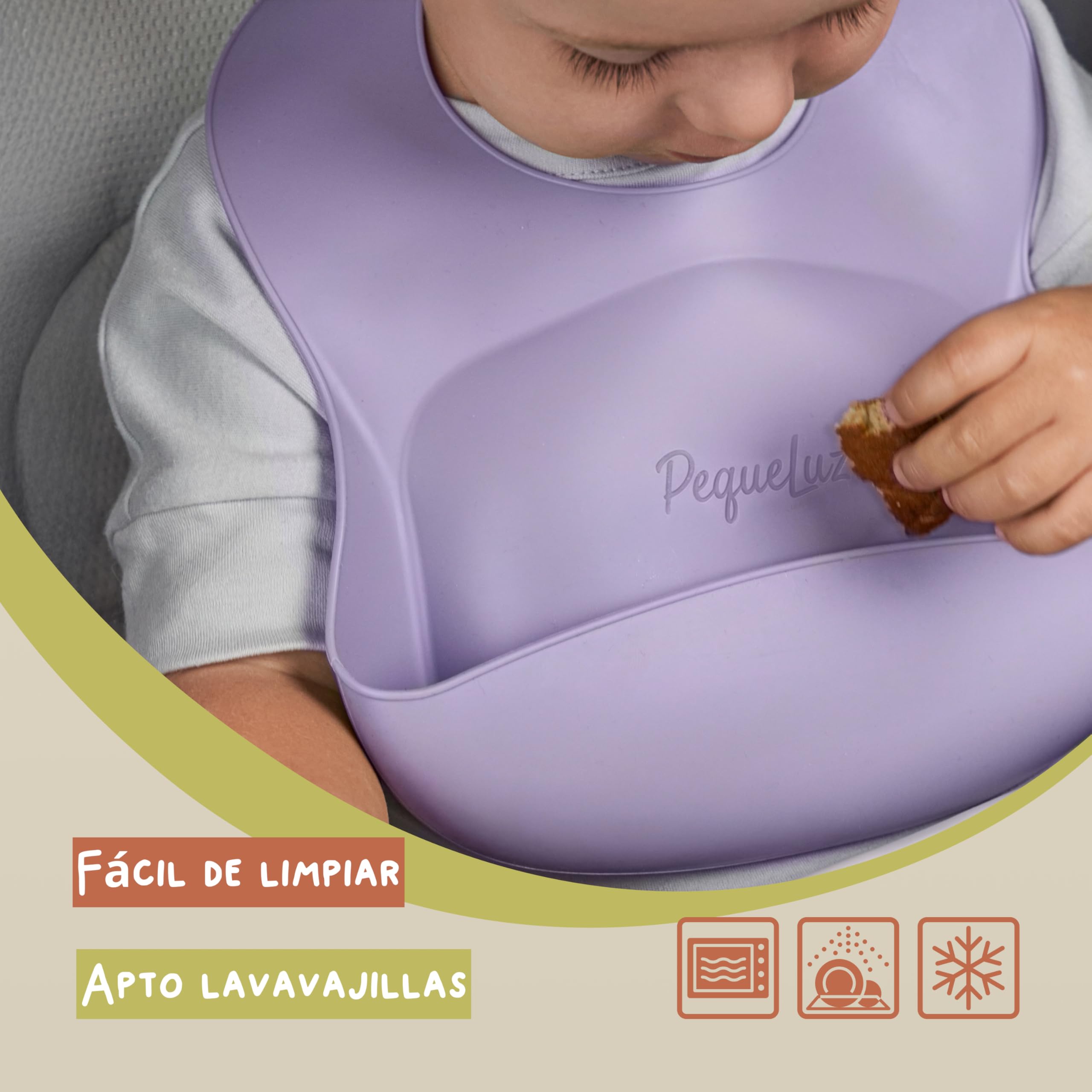 Babygeschirr Set Silikon LFGB 10-teilig BPA-frei Lila | BLW Set mit Saugnapfteller, Schüssel, Trinklernbecher, Lätzchen & Besteck