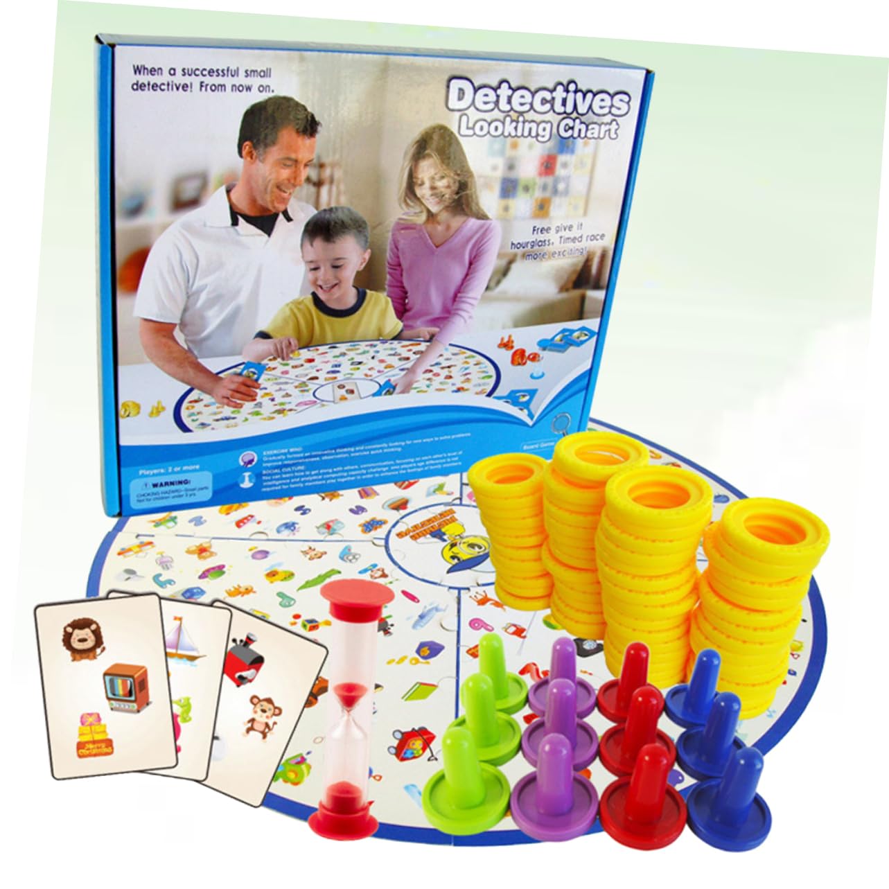 STOBOK Interaktives Lernspielzeug für Kinder und Kleinkinder – Detektiv Suchdiagramm aus Kunststoff mit Eltern Kind Interaktion für Gehirntraining und Gesellschaftsspiele