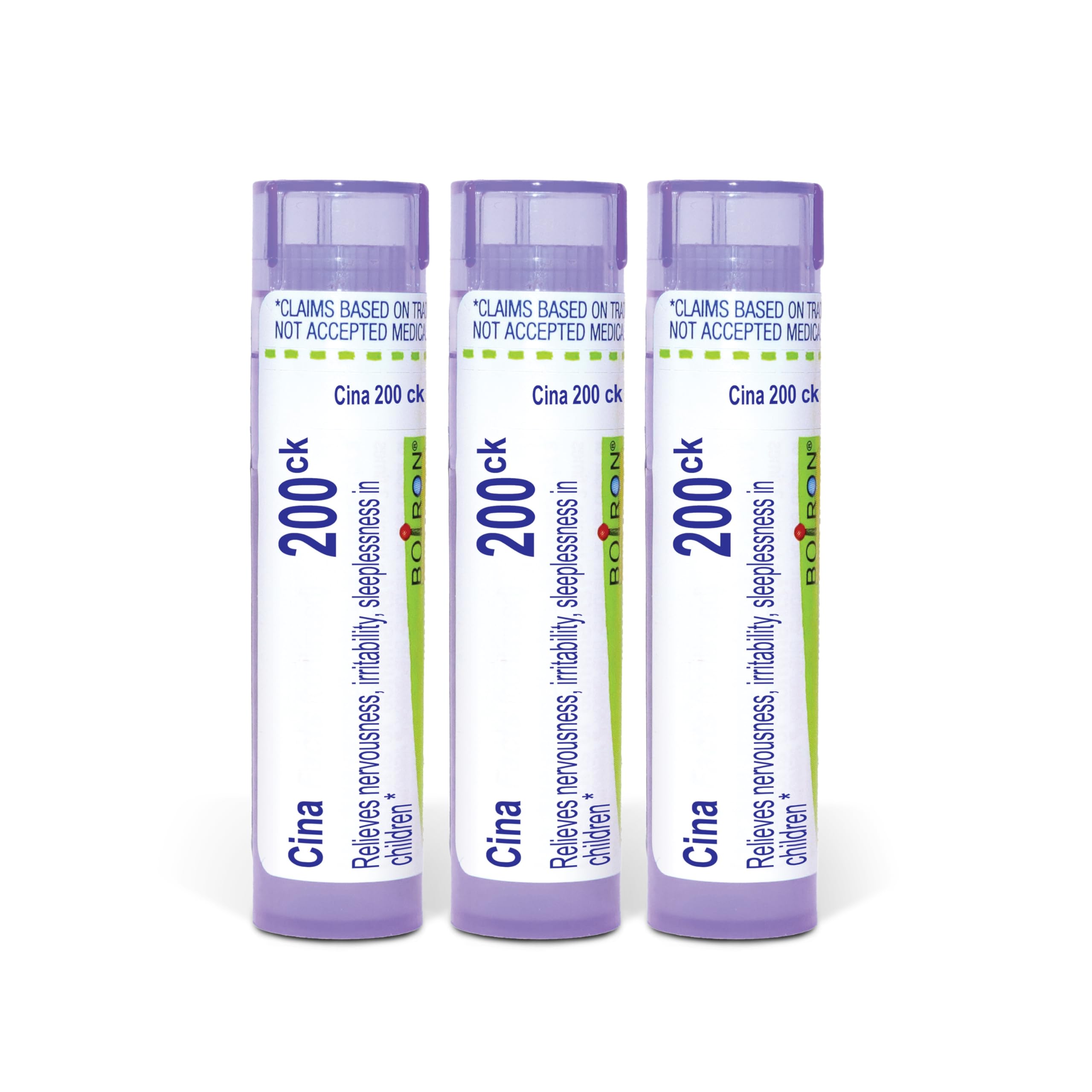 Boiron Cina 200Ck Homeopathic Medicine for Nervousness, Sleeplessness in Children - Pack of 3 (240 Pellets)