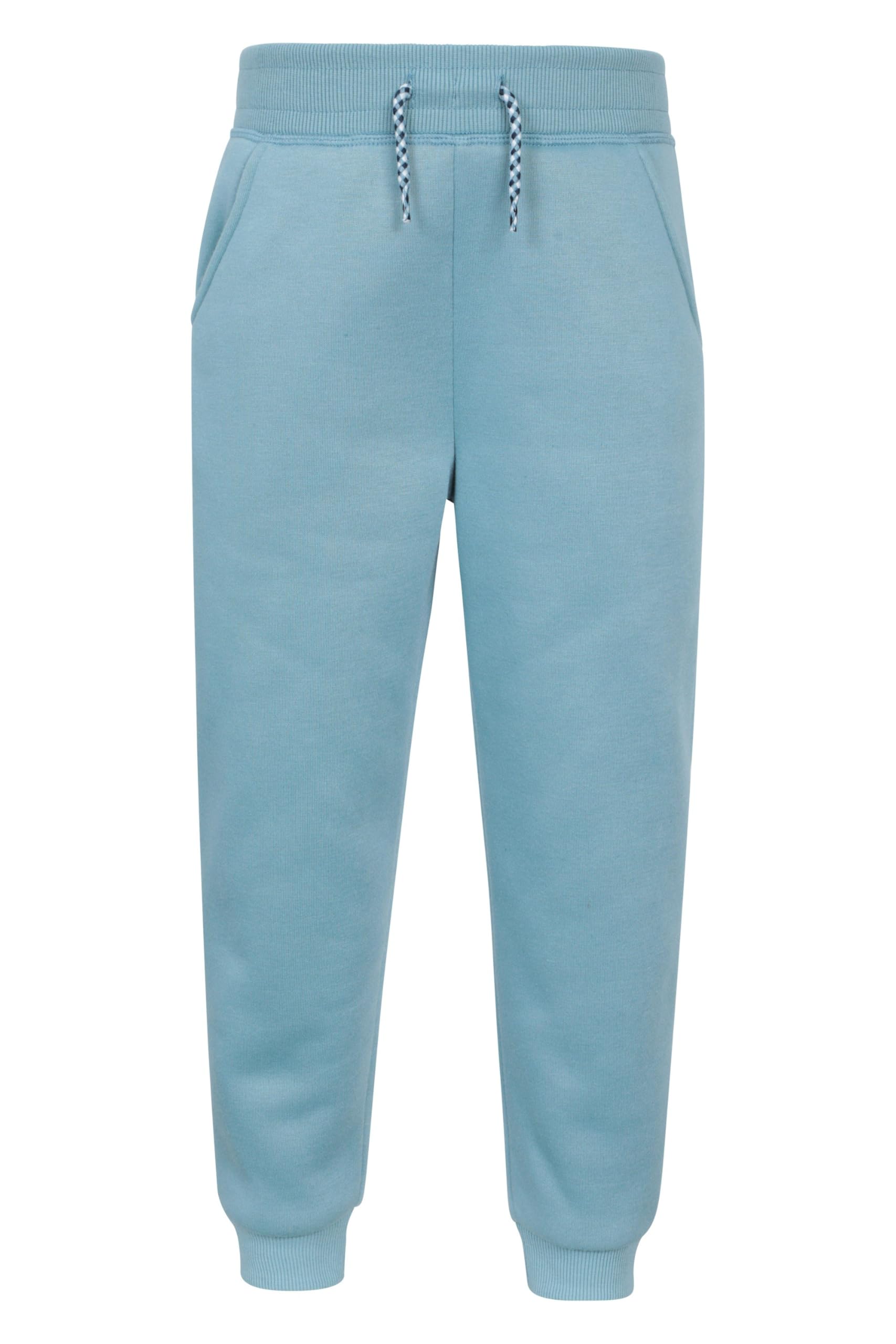 Mountain Warehouse Alpine Kids Fur Lined Joggers - Comfy Jogger Pants with Elasticated Drawcord & Side Pockets, for Boys & Girls - Best for Autumn, Winter & Outdoors Teal Kids Size 11-12 Years