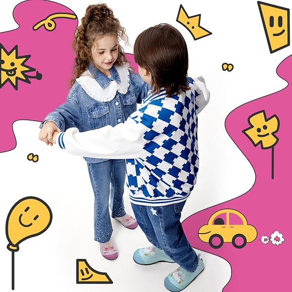 Kyopp Hausschuhe Kinder Mädchen Barfussschuhe Kindergarten Slippers Jungen Rutschfest Pantoffeln für Atmungsaktive Weich Lauflernschuhe Kleinkinder Schuhe - 2