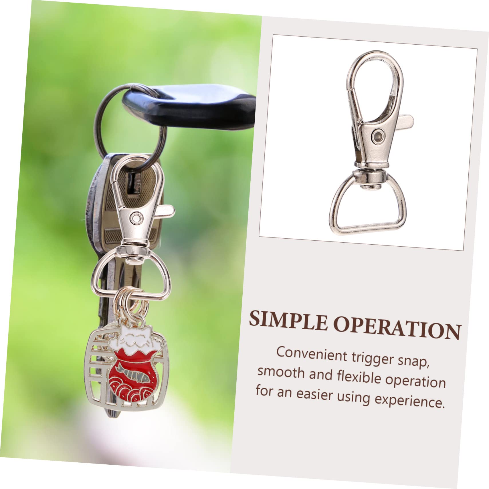90piezas Ganchos De Lanyard Clip Giratorio Para Manualidades y Correas De Perro Fácil Instalación y Uso Para Proyectos y Accesorios De Bolsas
