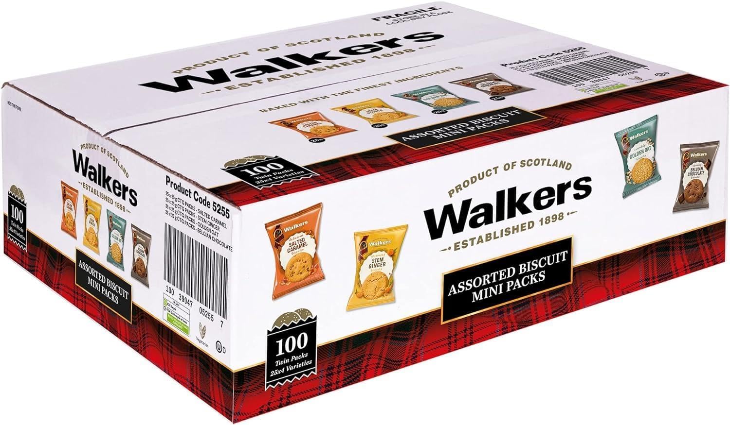 Walkers Shortbread Catering Assorted Biscuit Twin Packs, Golden Oat