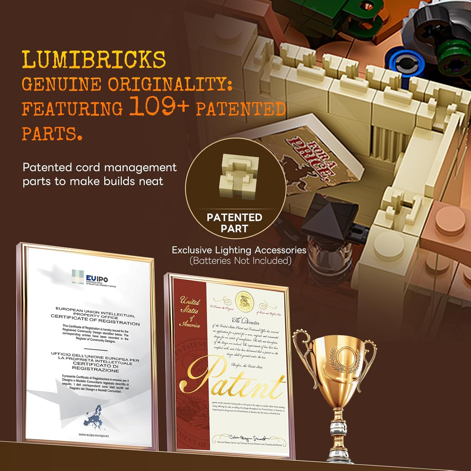 Western Carpentry Workshop Lighting Building Bricks Set - 1832 Pcs The Old West Blacksmith-Shop Light Construction Building Model Set for Adults and West Lovers