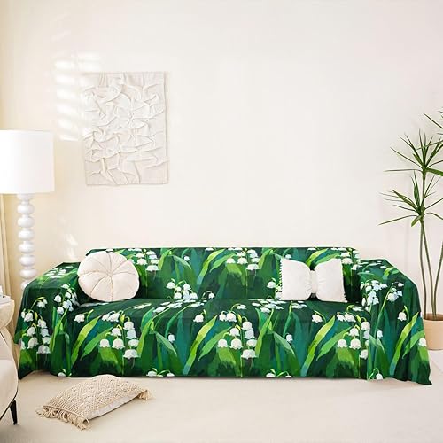 Vista 9 de Erosebridal Funda de sofá con diseño de mariposas de 71 x 102 pulgadas, antideslizante, diseño de girasol, valla de madera, bonito diseño floral