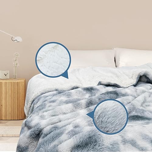 Miniatura 2 de GOQO TOMO Manta térmica con peso, con cuentas de vidrio de primera calidad de 60 x 80 pulgadas, manta de calefacción eléctrica 2 en 1 con 12 niveles