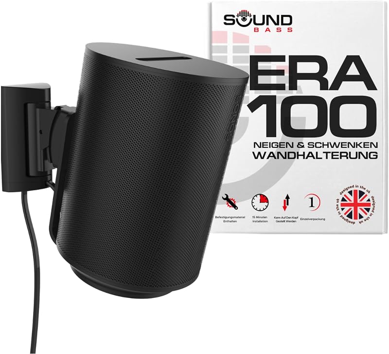 Sound bass ERA 100 fali konzol dönthető és forgatható fekete Sonos ERA100 ERA100 SL kompatibilis szerelőkészlettel 1 db