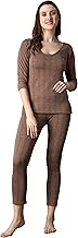 Wearslim ® Women’s Cotton Quilted Winter Lightweight Thermal Underwear for Women Long Johns Set with Fleece Lined Soft Warmer
