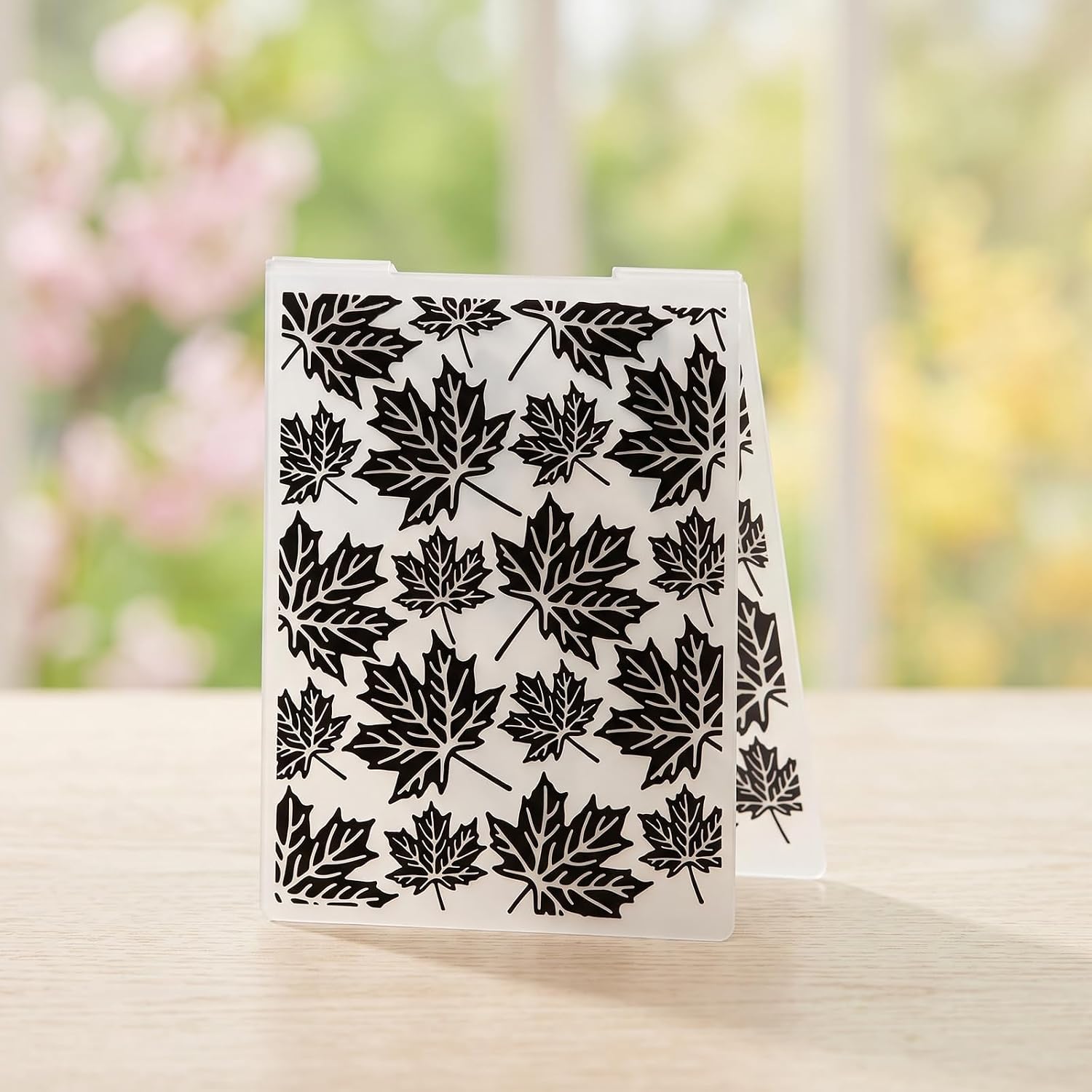 LANGFON Fall Maple Leaves Embossing Folder for Card Making DIY Crafts