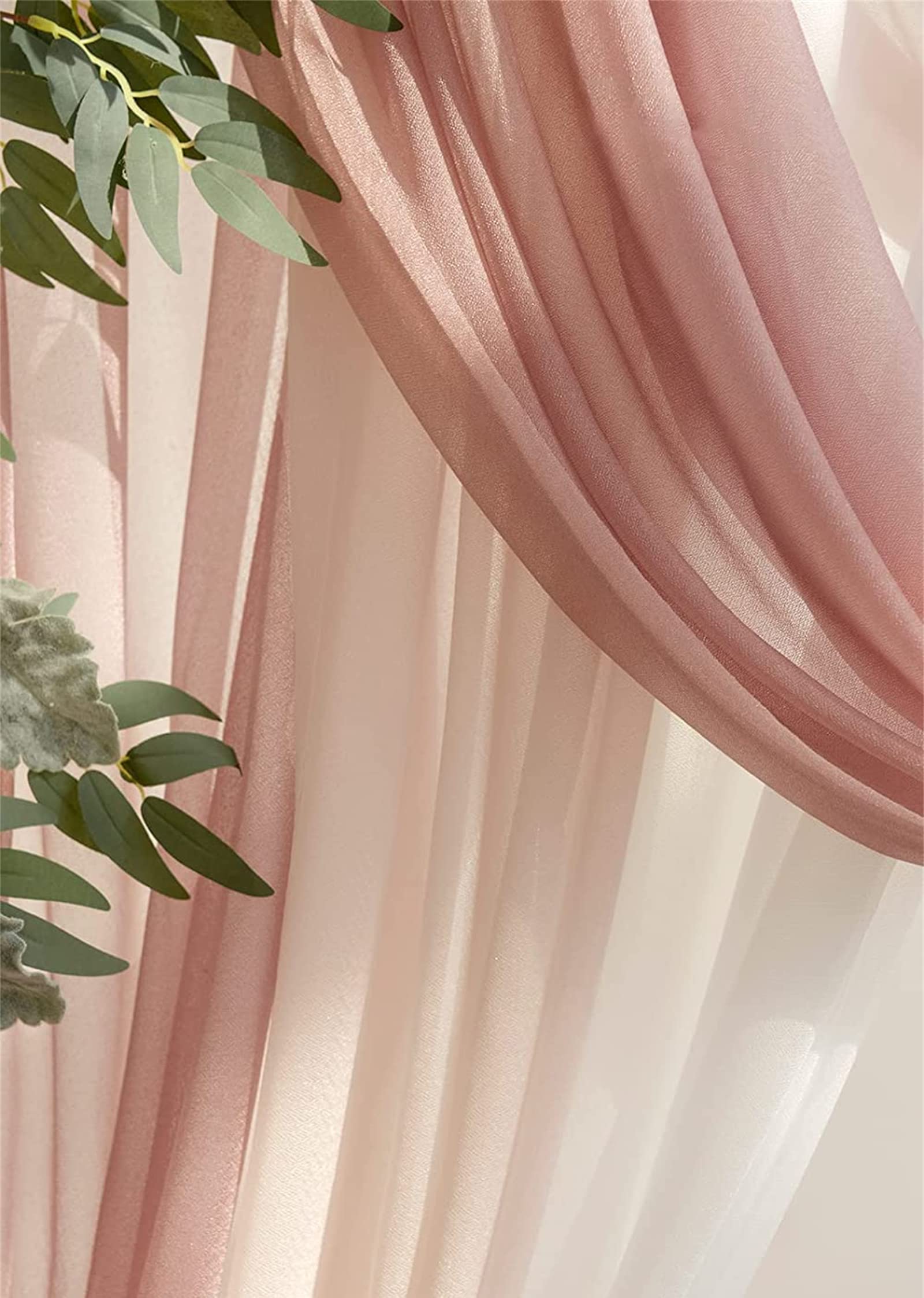 Dusty Rose Künstliche Hochzeitsbogen Blumen Set 5 Stück Enthält 2 Blumenbogen Dekor Girlanden & 3 Bogen Vorhänge Eckblumen für Außen Hochzeit Laube Dekoration