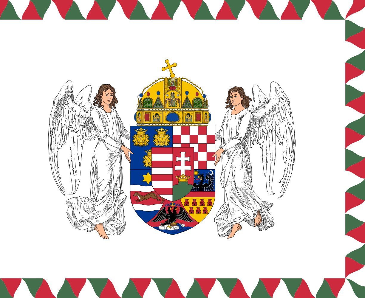 Drapeau Royal Hungarian Ludovica Military Academy grand pavillon historique