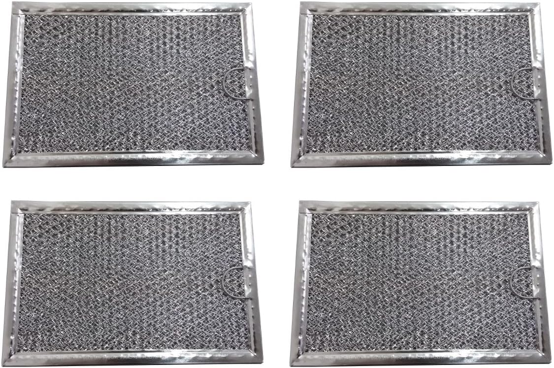 Replacement Compatible with (4-PACK) Grease Filter for GE WB06X10802 5-7/8' X 7-7/8' X 3/32'