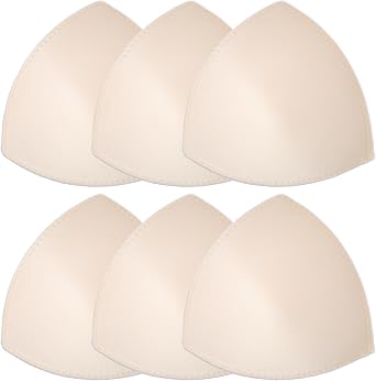 3 Pairs Bra Pads,Triangle Bra Pads Inserts Soft Sewed Bras Padding Insert Removable Breathable Breast Pad for Sports Bras Swimwear Swimsuit Dresses Bralette InsertsC/D