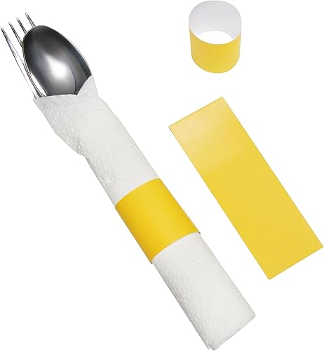 Vista 35 de Germiwipe Servilleteros del Día de San Patricio, servilleteros de papel autoadhesivos, bandas de cubiertos (verde Huntre-500 piezas)