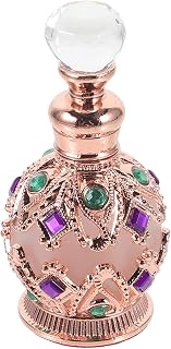 minkissy Empty Perfume Bottles Vintage Perfume Bottle, Empty Perfume Bottle Refillable Glass Bottle Vintage Empty Crystal Perfume Bottle Rose Gold Perfume Flask
