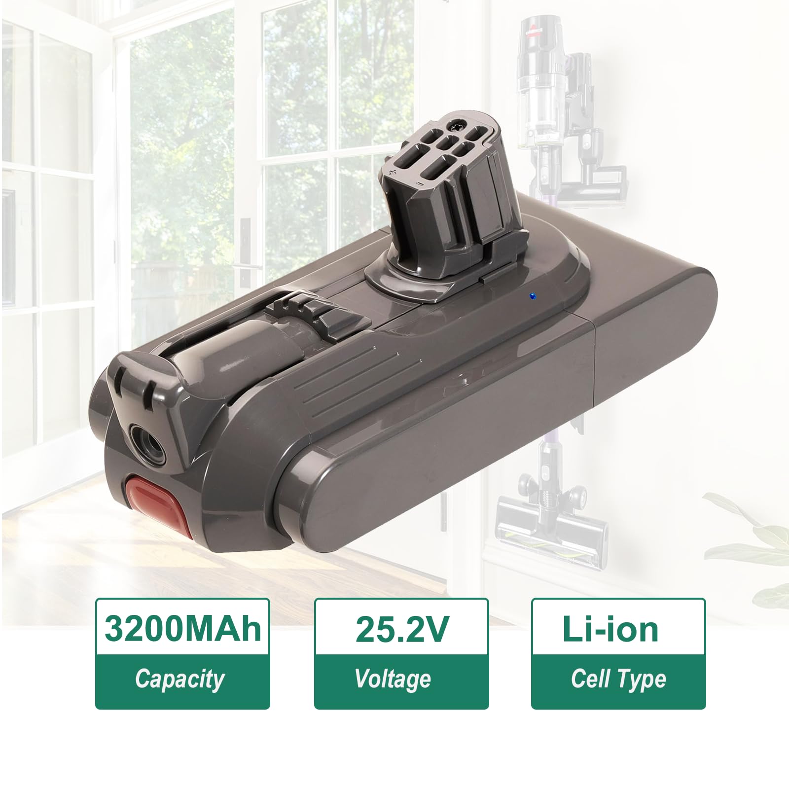 【美品】Dyson v12 detect slim バッテリー新品並 Amazon.com: Upgraded 3500mAh V12 Battery Compatible for