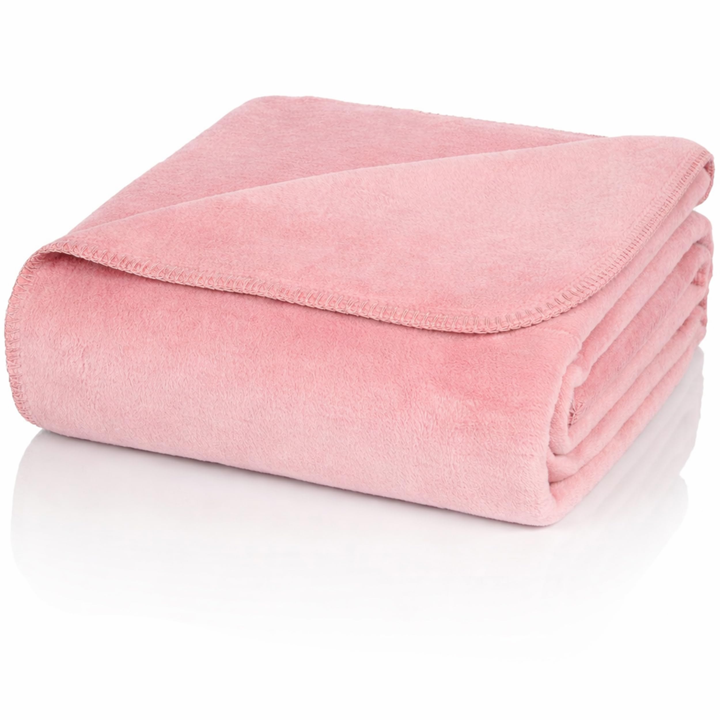Glart cuddly blanket in old pink 150x200 cm for sofa or couch. Extra soft wool blanket as a bedspread or sofa blanket, without sleeves. Pink