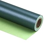 RUSPEPA Christmas Green Gift Wrapping Paper - Solid Color Pearly Shiny Paper Perfect for Wedding, Birthday, Christmas, Baby Shower, Easter, Lucky St Patrick - 17 Inches X 32.8 Feet