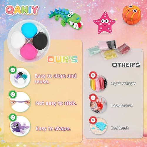 Miniatura 5 de Air Dry Clay for Kids,Modeling Clay Kit,14 Species of Marine Life DIY Molding Clay Art Crafts Set,Ultra Light & Soft,Safe Non-Toxic,Toys Gifts for