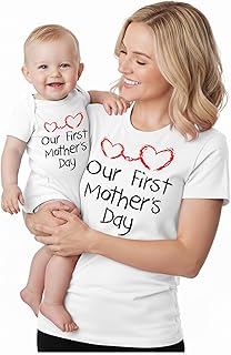 Our First Mothers Day Baby Outfit Matching Gifts - Mommy and Me Matching Outfits - First Time Mommy Mothers Day Gift