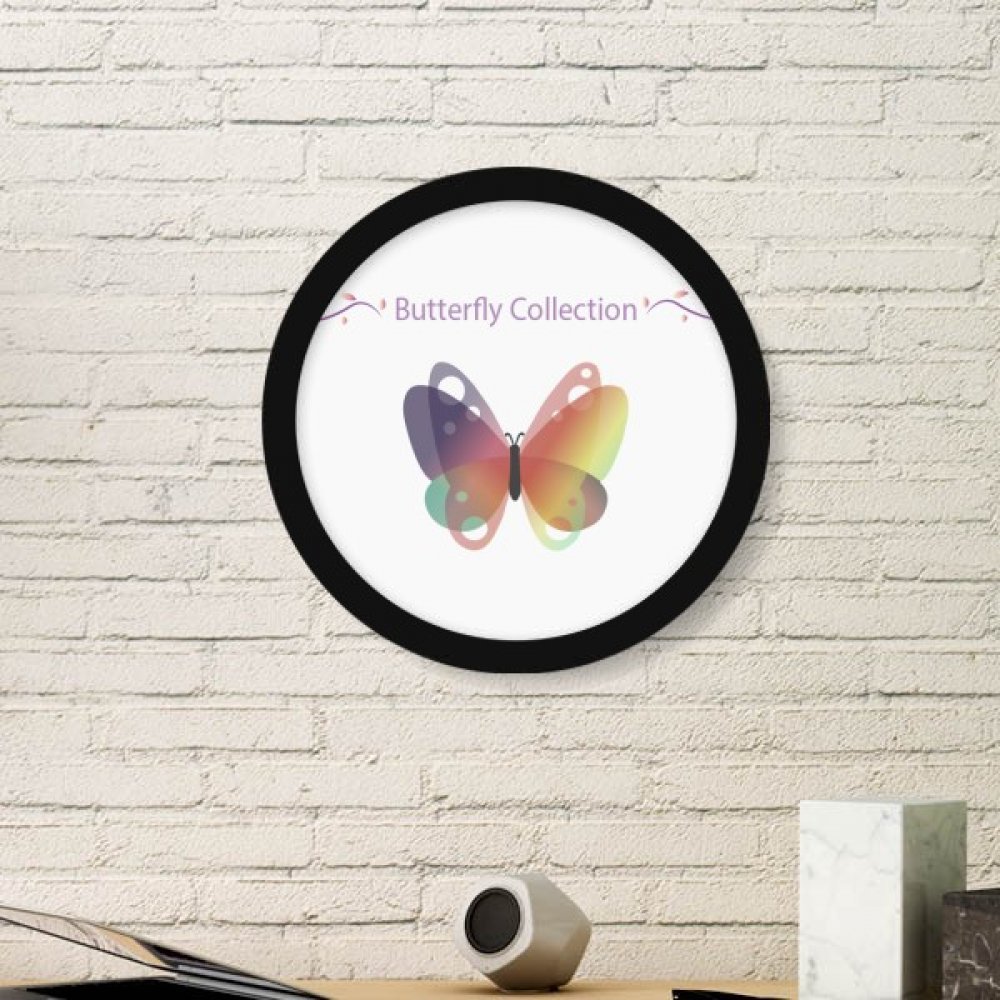 Cadre peinture papillon pourpre rond de qualite superieure avec de larges bordures noires