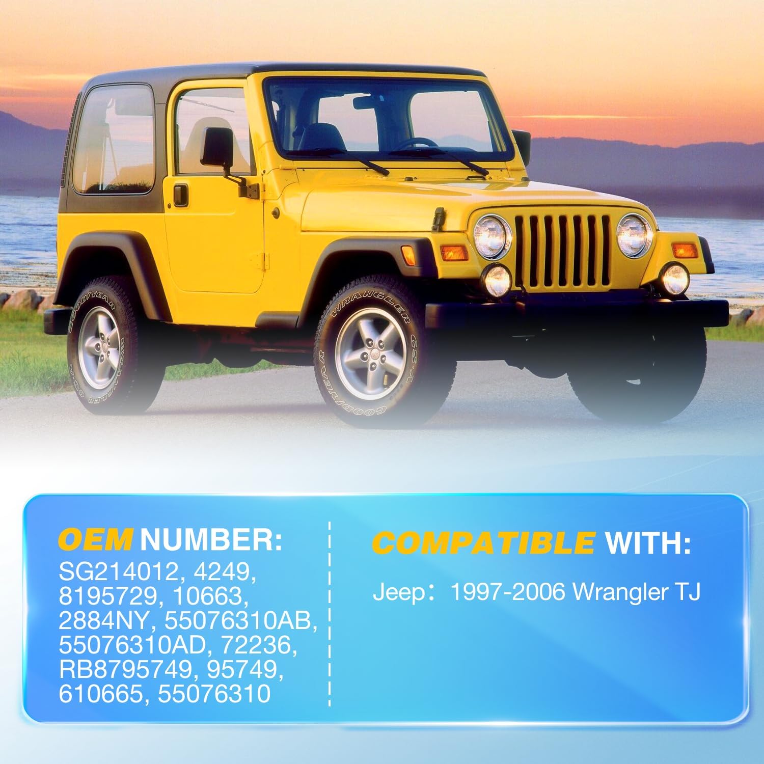 Nilight Rear Window Glass Struts 4249 for Jeep Wrangler TJ 1997-2006, Rear Shocks Gas Struts 26 Inch, 2PCS Set Rod