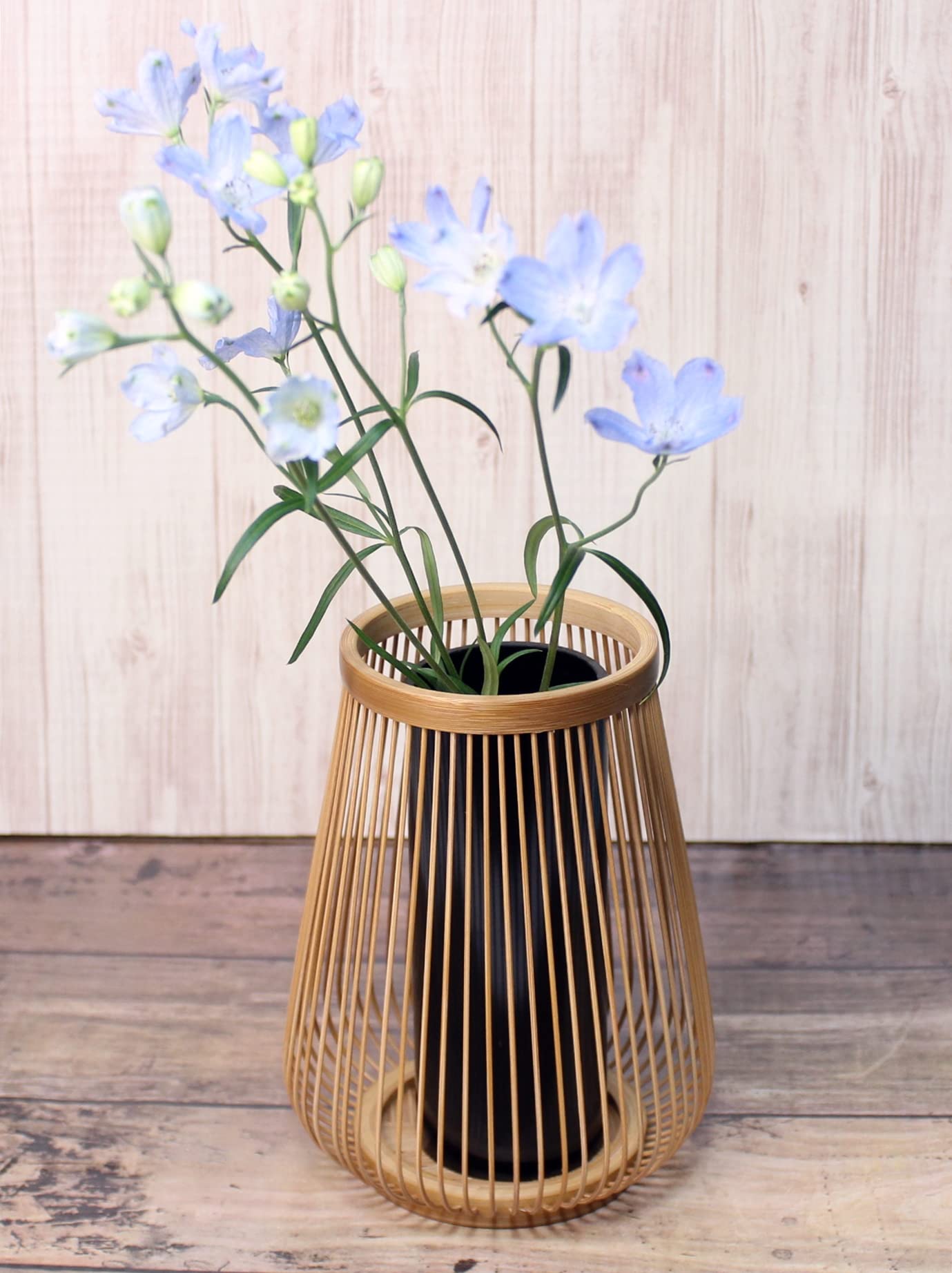Amazon.co.jp: 伝統的工芸品 駿河竹千筋細工 花器 嵯峨野 古代 