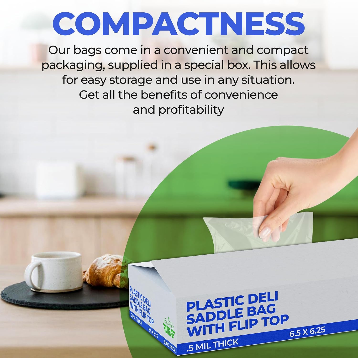 2000 Saddle Bags 6.5" X 6.25" – Clear Plastic Deli Flip Top Sandwich Saddle Bags Bulk - Perfect Portions Deli Food Service Plastic Wrap - Commercial Food Packaging Sandwich Wraps Restaurant Supplies