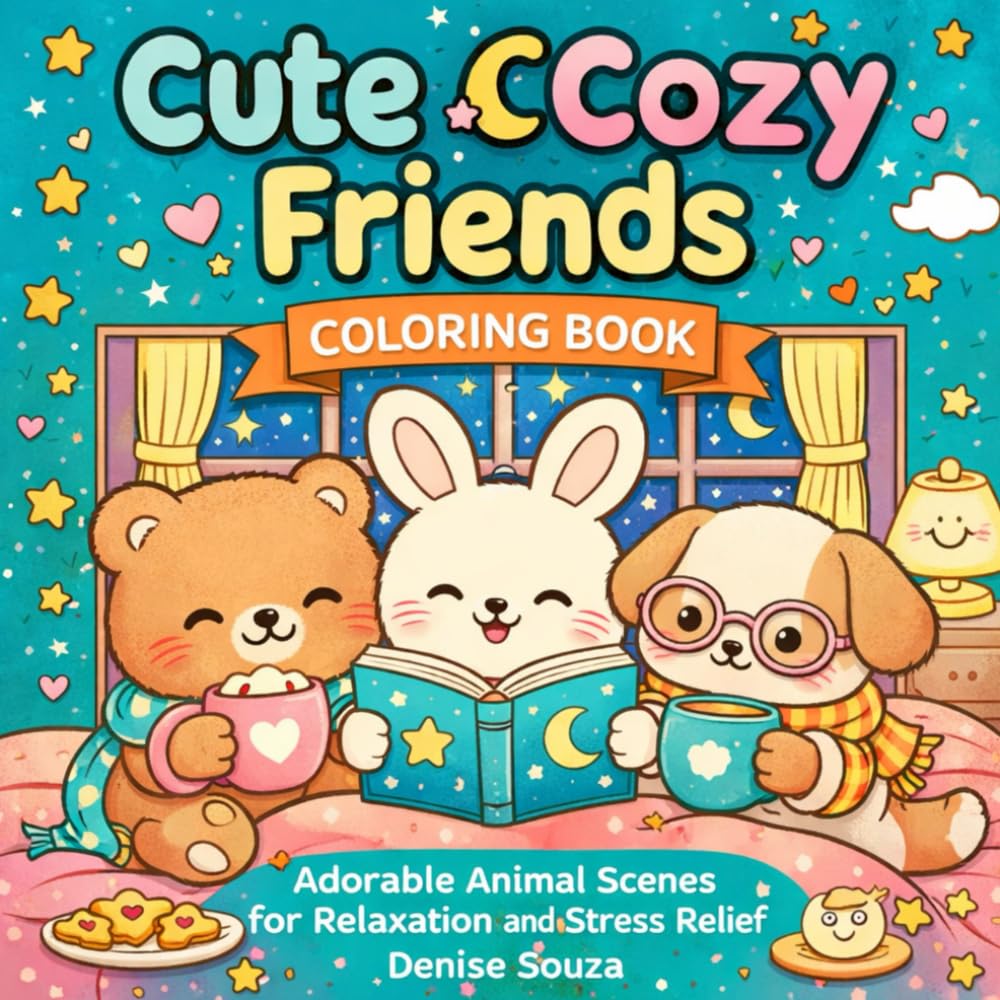 CUTE COZY FRIENDS: Adorable Animal Scenes for Relaxation & Stress Relief